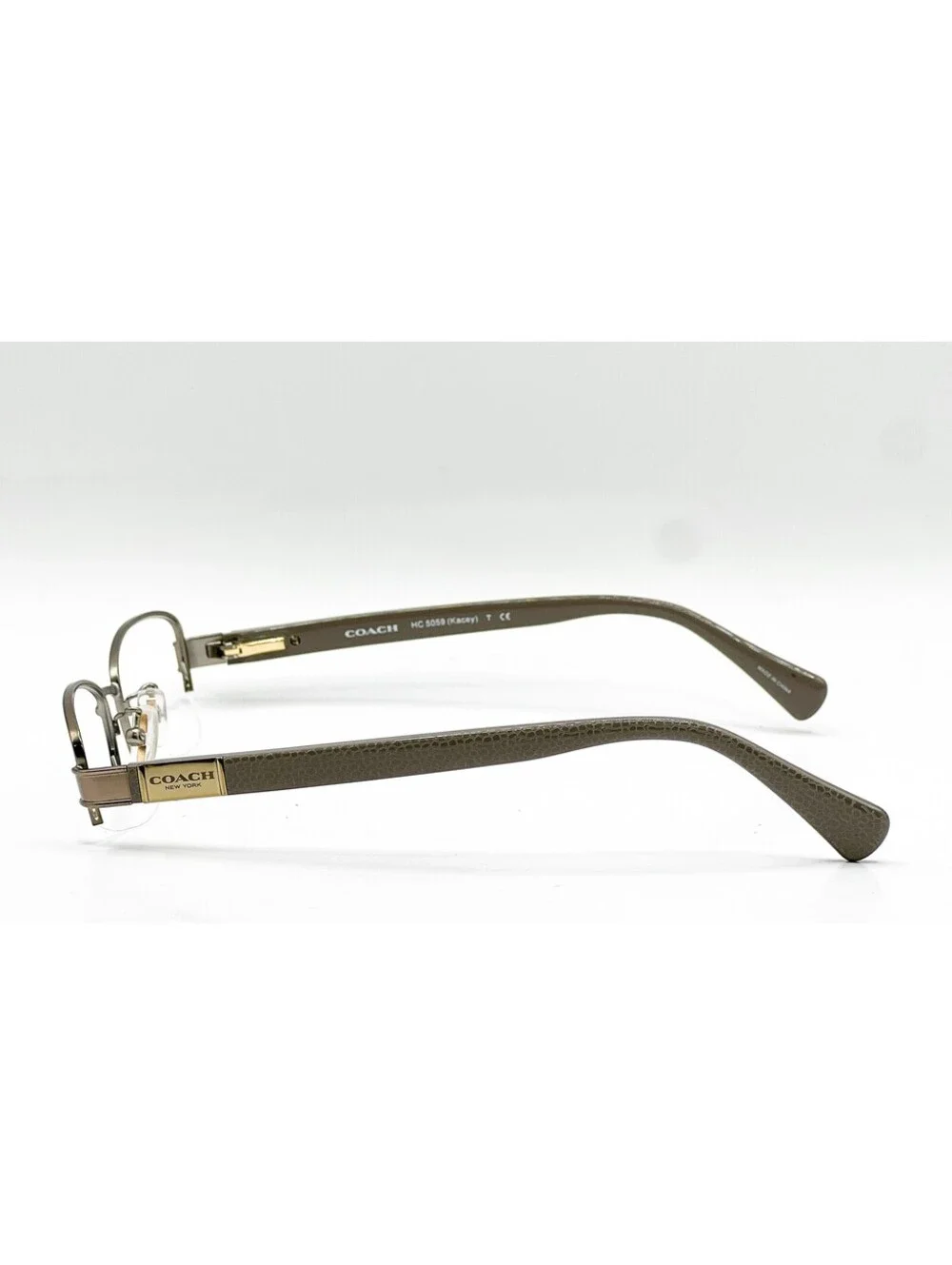Coach HC 5059 9198 Sand Sepia Rectangle Authentic Eyeglass Frames 52-18-135